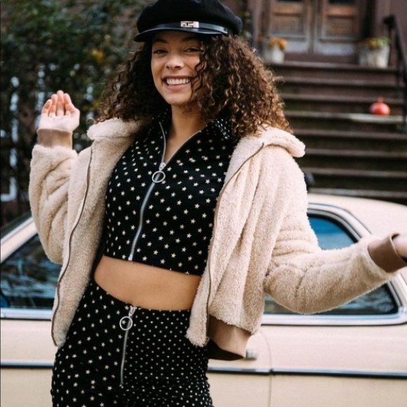 TRUE IMG Tan Teddy Bomber Jacket - Picture 2 of 11